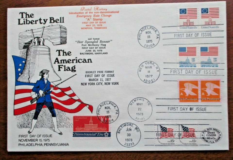 Reduced $$  Liberty Bell and the American Flag, 11-15-1975 Philadelphia,PA.(#63) - Image 1 of 1