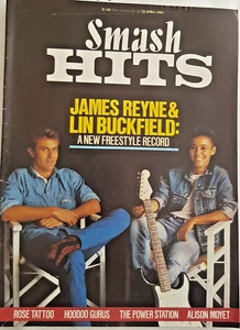 SMASH HITS 1985 APRIL 22,JAMES REYNE COVER,ROSE TATTOO,HOODOOD GURUS,BOWIE - Picture 1 of 11