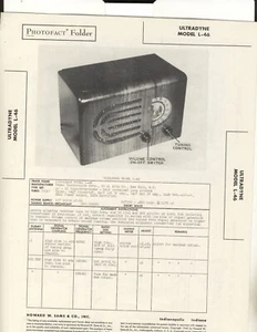 Sams Photofact, Ultradyne Modelo L-46, copia impresa original - Imagen 1 de 1