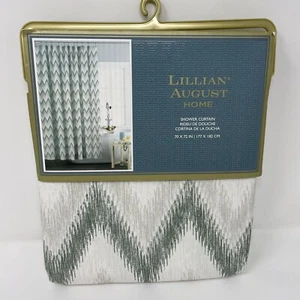 Lillian August Home Fabric Shower Curtain Gray 70x72 - Picture 1 of 5