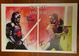 Knights Vs Samurai Poster signiert Todd McFarlane, David Dastmalchian, F. Mele JSA - Bild 1 von 10