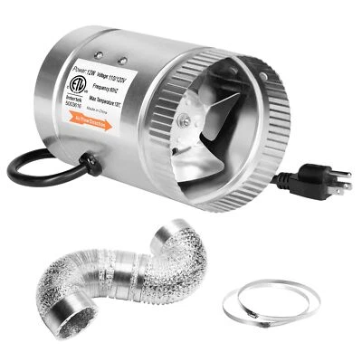 IPOWER 4 Inch 100 CFM Booster Fan Inline Vent Blower for Grow Tent HVAC Exhaust