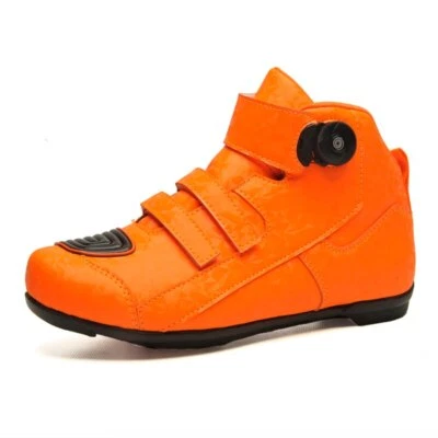 Botas de moto de cuero impermeables para hombre zapatos de goma para montar en montaña todoterreno Foto 1 de 4