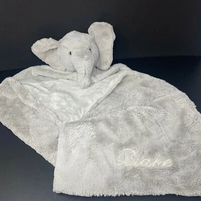Manta de seguridad grande de 30" FLAW Pottery Barn niños elefante gris felpa bebé Lovey Foto 1 de 4