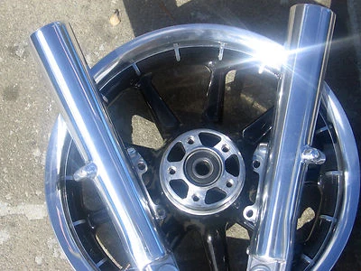 Harley Davidson Road King FLHR 2000-2013 POLISHED Lower Slider Fork Legs  - Image 1 of 4