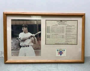 Framed Louis Gehrig Stats Photo - Picture 1 of 4