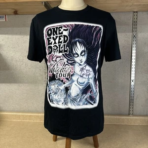 Einäugige Puppe Baumwolle Große L Schwarz Grafik Band Hexen Tour T-Shirt - Bild 1 von 5