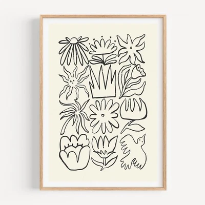 Flower Botanical Floral Art Decor Poster Print - FLA115 - Image 1 of 4