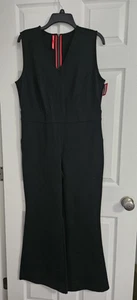 SPANX Black The Perfect Shaping Pant Jumpsuit Ponte Knit Sleeveless PL Large P - Picture 1 of 9