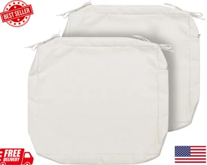 Patio Cushion Covers Set of 2(Replacement 20x18x4 Inch (2 Count) Cream Beige - Picture 1 of 8