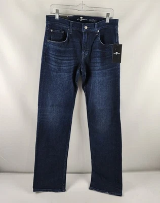 7 For All Mankind Jeans Mens 30x34 Blue Austyn Relaxed Straight Leg Denim NWT - Image 1 of 4