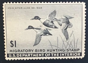 Scott RW12;Rare 1942 U.S Federal Duck Hunting Stamp; XF-Mint Condition.Free Ship - Picture 1 of 2