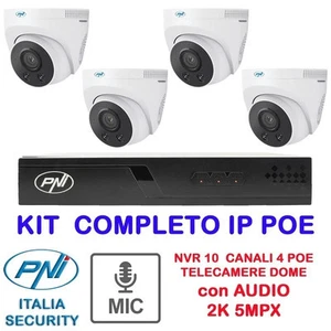 VIDEOSORVEGLIANZA 10 CANALI 4K 8MPX IP POE DOME - Imagen 1 de 1