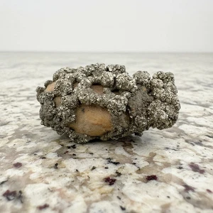 Pyrit auf Limonit Ton, 303gr, 83x47x37mm, Supat Mine, Mansehra, Pakistan - Bild 1 von 5