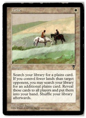 MTG Tithe - Visions Heavily Played English - Image 1 of 2