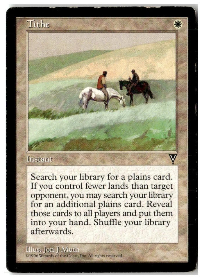 MTG Tithe - Visions Heavily Played English - Image 1 of 2