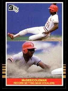 1985 Donruss Highlights Willie McGee/Vince Coleman Rookie St. Louis Cardinals - Picture 1 of 2
