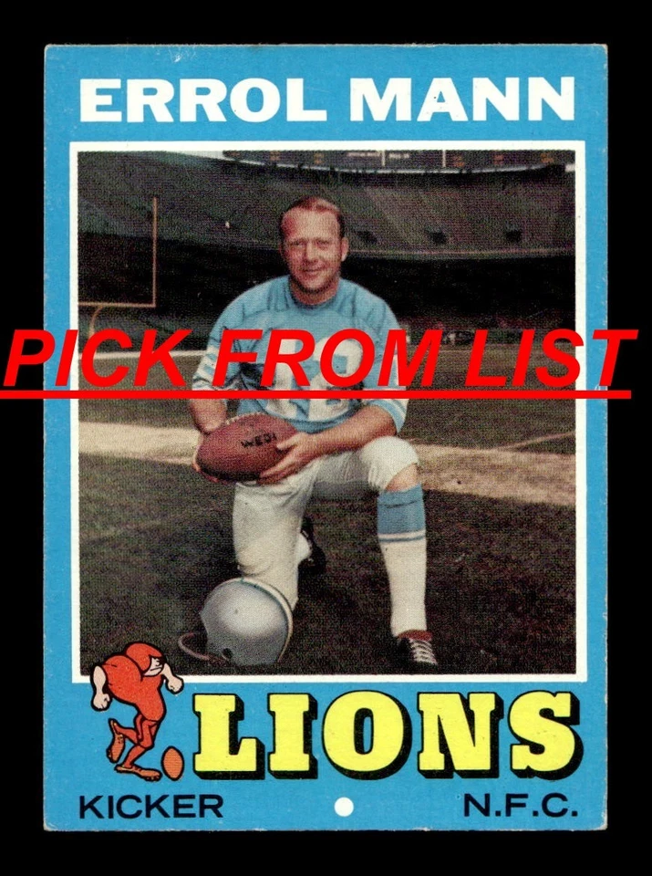 1971 Topps Football #2-263 VG-EX Pick From List ALL PICTURED zz2 - Image 1 of 1