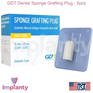 Tapón de injerto de esponja dental GDT estéril Ø10,0 mm 5 piezas sellos y regeneración - Imagen 1 de 4