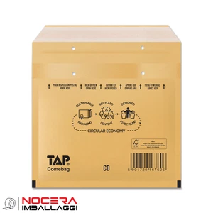 10 BUSTE POSTALI IMBOTTITE CD, 18X16.5, 20x17.5, CARTA, PLURIBALL PER SPEDIZIONI - Foto 1 di 2