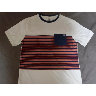 Volcom Striped Pattern Pocket T-Shirt Us L - Image 1 of 4