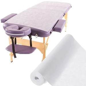 50 x Disposable Non-woven Massage Table Bed Cover Rolls Tissue White SPA Salon - Picture 1 of 11