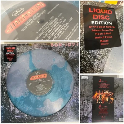 Bon Jovi Slippery When Wet Water Filled Liquid Vinyl LP  - NEW - Image 1 of 4