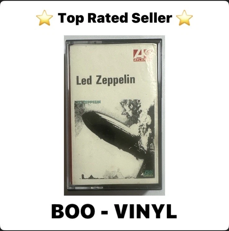 Led Zeppelin ~ Self Titled Rare Cassette Tape Grey With Red Paper Labels 1969 EX - Image 1 of 4