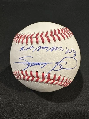 Sammy Sosa Autographed Signed Baseball TRISTAR Authentic Inscribed Slamming - Image 1 of 2