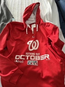 MLB Washington Nats Nationals Nothing but October 14 rot Hoodie Sweatshirt Large - Bild 1 von 7