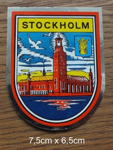 Alter Sticker Aufkleber Stockholm Stadshuset Riddarfjärden Schweden 80er Jahre - Picture 1 of 1