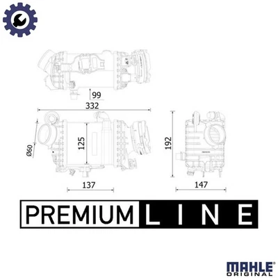 CHARGE AIR COOLER CI 616 000P FOR BMW 5/G30/F90 7/G11/G12 N63B44C 4.4L 8cyl - Image 1 of 4