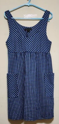 Twenty One Women's Junior's Blue Plaid Dress Sleeveless Pockets Scoop Neck Sz XS - Image 1 of 3