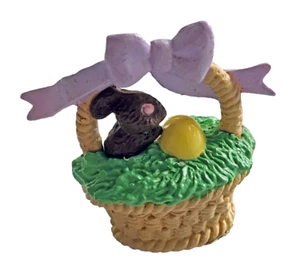 Hallmark MERRY MINIATURES Pasqua Vintage CESTO 1993 Cioccolato CONIGLIETTO Uovo con STKR - Foto 1 di 3
