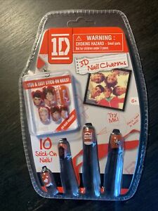 New 1D One Direction Stick On 3D Nail Charms Wish Factory 2012 10 Count BN12