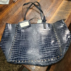 BOLSO DE HOMBRO NUEVO CON ETIQUETAS NINE WEST AZUL GUIJARRO Y BLANCO - Imagen 1 de 5