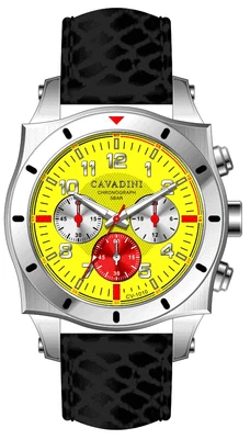 Cavadini Men's Watch Designer Chronograph Timor Stainless Steel CV-1010 Yellow - Image 1 of 2