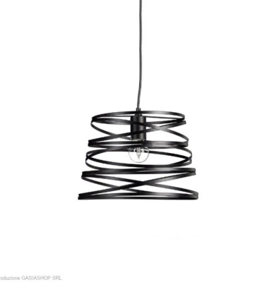 UNIVERSO Lampadario a sospensione moderno con paralume in metallo a spirale traforato