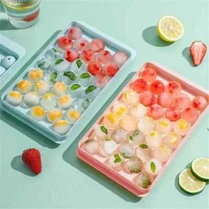 4pc PP Ice Cube Mould with Cover, Minimalist Solid Ice Cube Maker Tray For Kitch - Picture 1 of 2