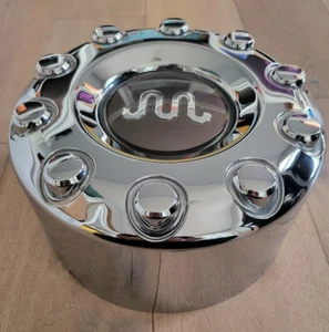 OEM 2017-2024 F250 King Ranch Chrome and Beige 10 Lug Center Cap - HC3C-1A096-RB - Picture 1 of 6
