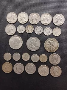 💥 Junk 90% Silver Coins 💥 Mix Includes 3 Halves $5.50 Face Value 💥Ships FREE! - Picture 1 of 4