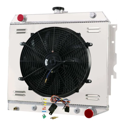 4-ROW RADIATOR+FAN SHROUD For 1968~1974 1972 Dodge Charger Plymouth Satellite - Image 1 of 4