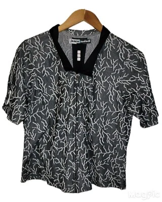 Blusa de golfe Jamie Sadock com zíper completo manga curta feminina tamanho médio - Imagem 1 de 4