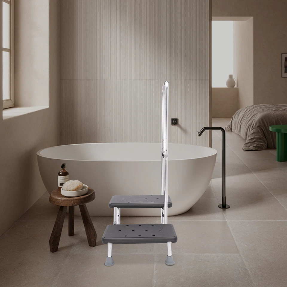 Heavy Duty 2 Steps Medical Foot Stool W/ Handle Freestanding Medical Foot Stool - Image 1 of 4