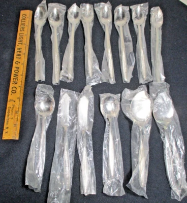 14 Pc Japan Hull Stainless Steel MILAN Flatware 8-Unused Iced Tea Spoons Plus - Image 1 of 4