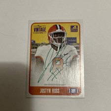 JUSTYN ROSS 2021 Onyx Vintage College GREEN INK Auto /50 KC Chiefs qty