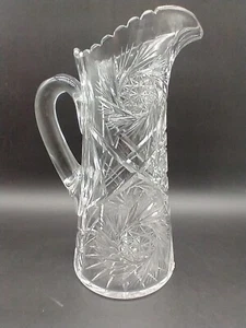 Antique ABP Bergen American Brilliant Cut Glass Pitcher - Picture 1 of 13
