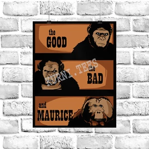 Planet of The Apes Good Bad and Maurice Black Poster Size 16" x 20" - Picture 1 of 1