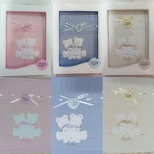 Copertina Ricamata Per Carrozzina/Culla 'IRGE' Cotone 100% 75x90cm