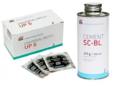 Colle et rustine UP6 pour réparation pneu tubeless Tip Top  - Photo 1/3